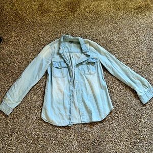 Charlotte Russe Light Blue Flannel Shirt